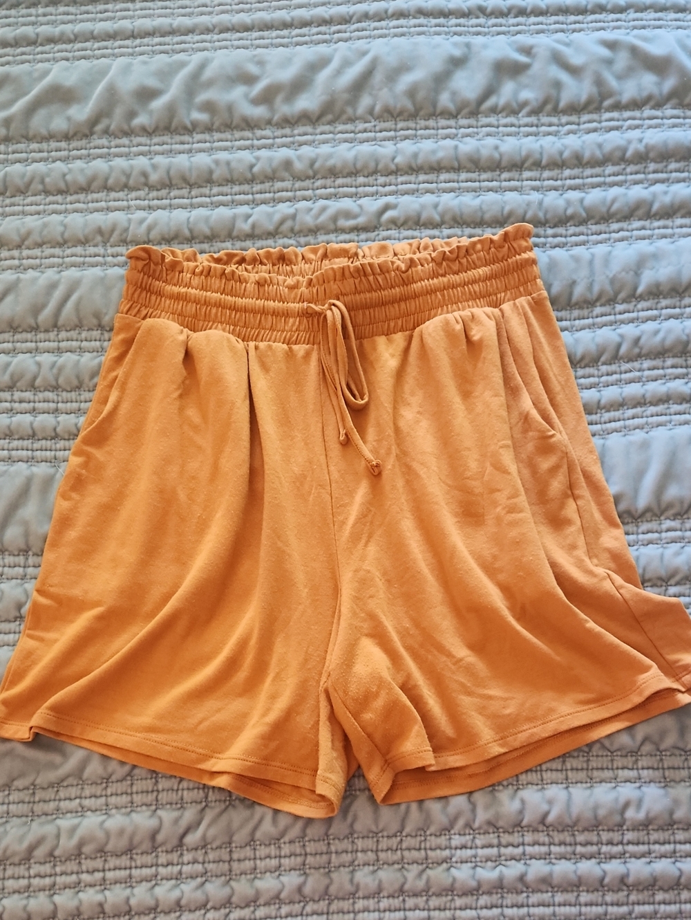 Zenana Women’s Drawstring Elastic Waist Mustard Yellow Shorts